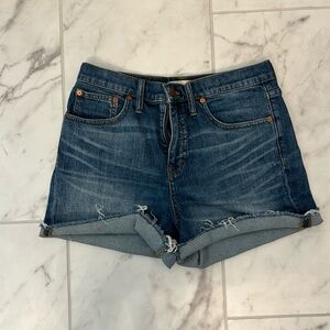 Madewell high-rise denim shorts